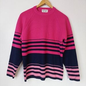 Vintage Skitique Stripe Heavy Wool‎ Retro Ski Sweater Size Meduim
